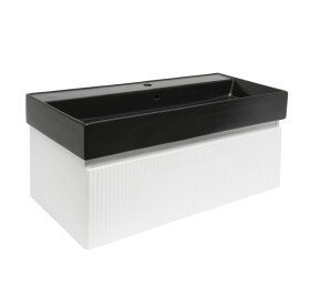 Koupelnová skříňka s umyvadlem SAT Evolution 98x30x44,8 cm bílá mat SATEVO100WMU2B SATEVO100WMU2B