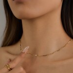 ELENYS Wave Chain – pozlacený náhrdelník 18K žluté zlato Délka: 40+5 cm / max. 45 cm