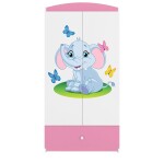 Skříň Babydreams růžová - Slon