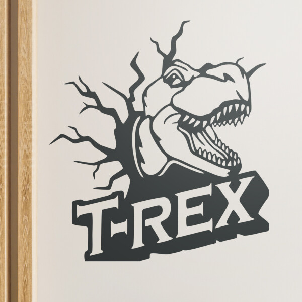 Samolepka Dinosaurus T-REX Barva: černá, Velikost: 60 x 65 cm