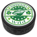 Mustang Puk Minnesota Wild NHL Lucky St. Patrick's Day Puck