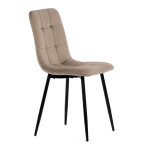 Jídelní židle, krémová, sametová látka, CT-281 CRM4