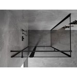 MEXEN/S - Mist T sprchový kout dveře křídlové levá 70 x 80, černý okraj, černá 8A4T-070-080-70-70-L