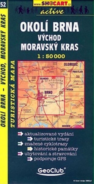 SC 052 Okolí Brna východ, Moravský kras 1:50 000