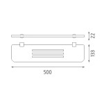 Nimco Nava chrom - černá mat police 50 cm NA X350 NA X350