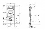GEBERIT - Duofix Předstěnová instalace pro závěsné WC, pro odsávání zápachu, výška 1,12 m 111.364.00.6