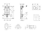 GEBERIT - Kombifix Set předstěnové instalace, klozetu Oudee a sedátka softclose, tlačítko Sigma01, černá SANI15CA5113