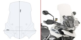 D6415St plexi čiré Triumph Tiger 900 GT/GT Pro (20-25) ,vxš590x420 mm, o 125 mm vyšší než orig.