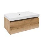 Koupelnová skříňka s umyvadlem SAT B-Way 79x30x45 cm dub BWAY80OAKU1 BWAY80OAKU1