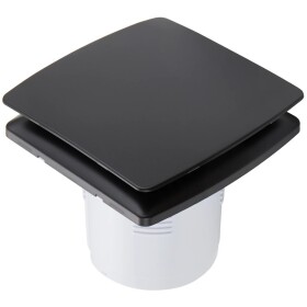 CERANO Koupelnový axiální hranatý ventilátor - 12W, potrubí 100mm - černá matná