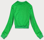 Tenká krátká zelená dámská tepláková mikina model 18378938 J.STYLE Barva: odcienie zieleni, Velikost: