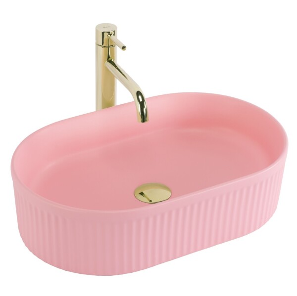 REA - Umyvadlo na desku Vanda Bubble Gum Matt 49x31 REA-U6376