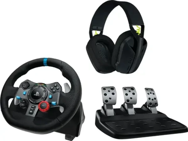 Logitech G29 Driving Force + sluchátka Logitech G435 / závodní volant / pedály / PC / PS3 / PS4 / PS5 (991-000539)