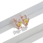 Náušnice Swarovski Elements Paige, Žlutá