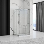 REA/S - Sprchový kout PUNTO 90x90 Se sprchovou vaničkou Savoy black KPL-K1008