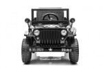 Mamido Dětský elektrický vojenský Jeep Willys 4x4 černý