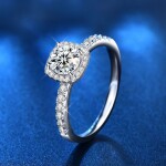 Royal Fashion stříbrný prsten HA-XJZ003-SILVER-MOISSANITE-ZIRCON Velikost: 6 (EU: 51-53)