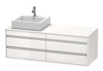 DURAVIT - Ketho Umyvadlová skříňka 50x140x55 cm, levá, 4 zásuvky, lesklá bílá KT6657L2222