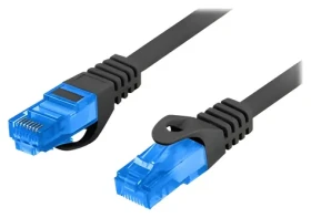 Lanberg Cat6A S/FTP CCA 15m černá / Patch kabel / LSZH / Fluke Passed (PCF6A-10CC-1500-BK)