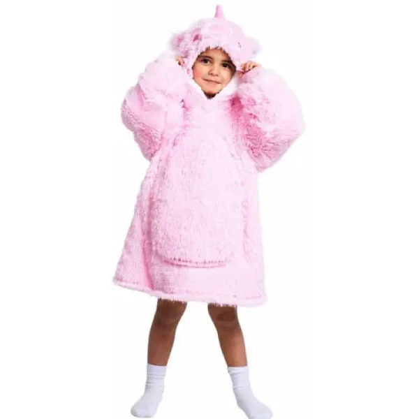 Cozy Noxxiez Jednorožec -hřejivá televizní mikinová deka s kapucí / 3 - 6 let (20-CH305)