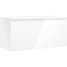 MEXEN/S - Orio koupelnová skříňka pod umyvadlo 100 cm s deskou, 1 šuplík, bílá lesk 91A10-10047-1-BFC00