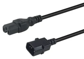 Equip C14-C15 černá / Prodlužovací napájecí kabel / 3 m / 250 V / 10 A (112171)
