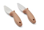 LIEWOOD Dětský nožík Perry Tuscany Rose – set 2 ks, růžová barva, kov, plast
