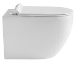 AQUALINE - CARLO závěsná WC mísa, Vortex Rimless, 36x53cm, bílá PRX.101.851