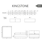 Materasso Čalouněná postel KINGSTONE boxspring ROZMĚR: 2x (80x200) cm - boxspring,šedá