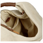 Trendy dámská textilní kabelka na rameno Alice, béžová