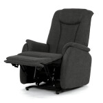 Polohovací křeslo, elektrické kabelové ovládání, šedá, látka, TV-L8963 GREY2