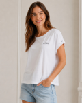 Dámské tričko UW0UW03632 YBR bílé - Tommy Hilfiger L