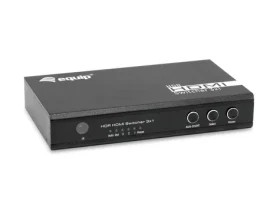 Equip HDMI přepínač 3:1 černý / Přepínač / HDMI 2.0 / 3 vstupy / 4K 60Hz / 18 Gbps / dálkové ovládání (332725)