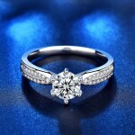Royal Fashion stříbrný prsten HA-XJZ007-SILVER-MOISSANITE-ZIRCON Velikost: 8 (EU: 57-58)