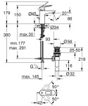 GROHE - BauLoop Umyvadlová baterie s výpustí, chrom 32814000