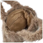 Stylová dámská plyšová kabelka do ruky Arianda, khaki