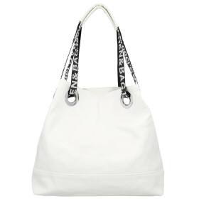 Módní dámská koženková kabelka na rameno Žanet, bílá