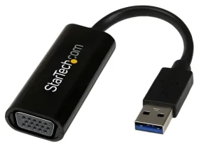 StarTech adaptér USB 3.0 na VGA černá / Adaptér / 1920x1200 / vestavěný kabel 0,06 m (USB32VGAES)
