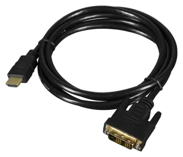 Lanberg CA-HDDV-10CC-0018-BK / Kabel HDMI-A na DVI-D / 1.8 m / 1920x1200 / černá (CA-HDDV-10CC-0018-BK)