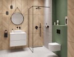 INVENA - Umyvadlová podomítková baterie Alonia Trend, černý lesk BP-70-U04-V