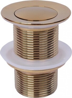 MEXEN - Zátka klik-klak bez přepadu, malá kulatá, zlato 79915-50