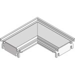 I-Drain - Příslušenství Rohový spojovací díl roštu, matný ID000009C3