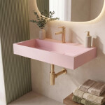 REA - Umyvadlo GOYA PINK na desku 60 CM - konglomerát REA-U4411