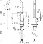 HANSGROHE - Focus M41 Dřezová baterie, matná černá 31820670