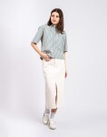 Yerse Denim Midi Skirt 002 ECRU XS