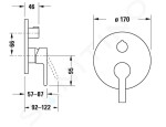 DURAVIT - B.2 Sprchová baterie pod omítku, pro 2 spotřebiče, chrom B24210012010