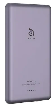 Adam Elements Gravity C5 fialová / Powerbanka / Magnetické bezdrátové nabíjení / 5000 mAh (AEAPBADGVC5PP)