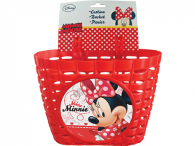 Přední plastový košík Minnie Fashion, červený (Dětský košík na řidítka, plastový)