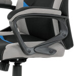 Herní židle, houpací mechanismus, černá látka, KA-L611 BLUE