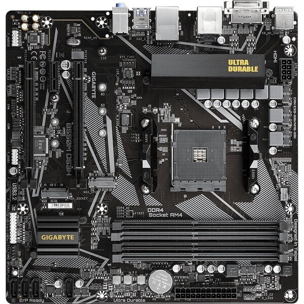 GIGABYTE B550M DS3H / AMD B550 / DDR4 / SATA III RAID / USB / GLAN / M.2 / sc.AM4 / mATX (B550M DS3H)